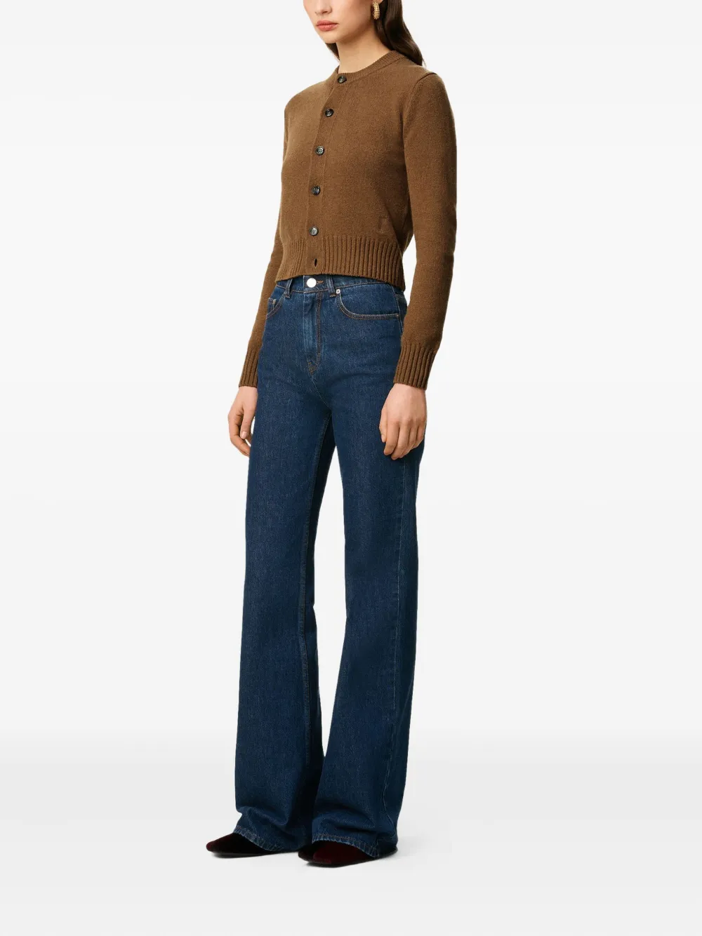 Ami Alexandre Mattiussi Blue Cotton Flare Fit Jeans Blue In Blue