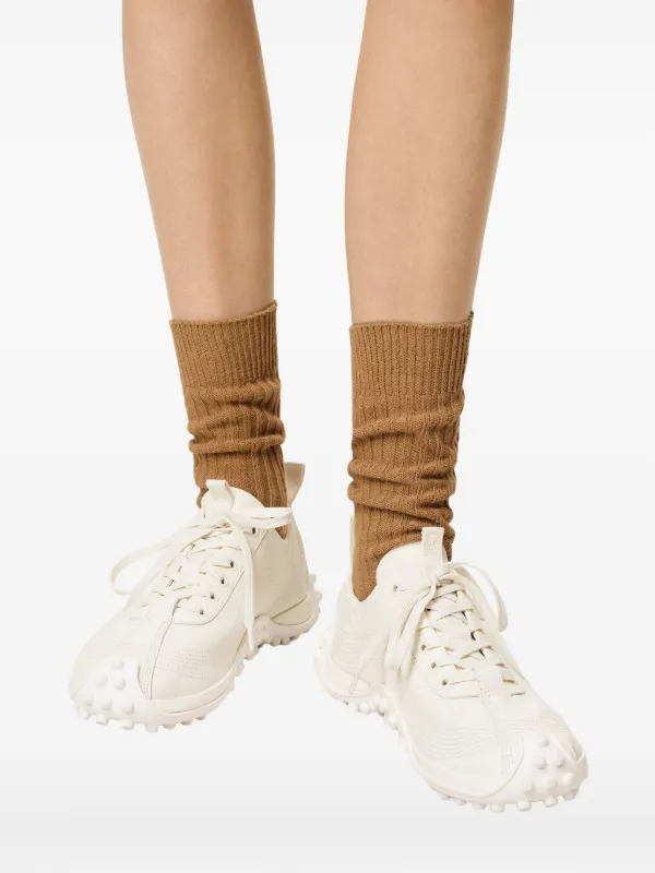 AMI Paris Mirage Leather Sneakers | White | FARFETCH