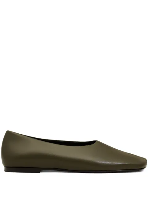 AMI Paris leather two-tone ballet flats