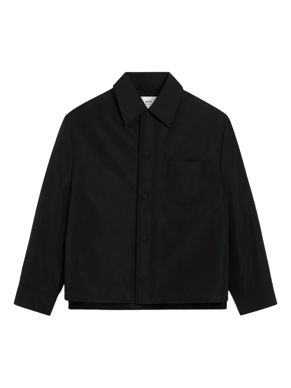 AMI Paris Gewatteerd shirtjack met borstzak Zwart