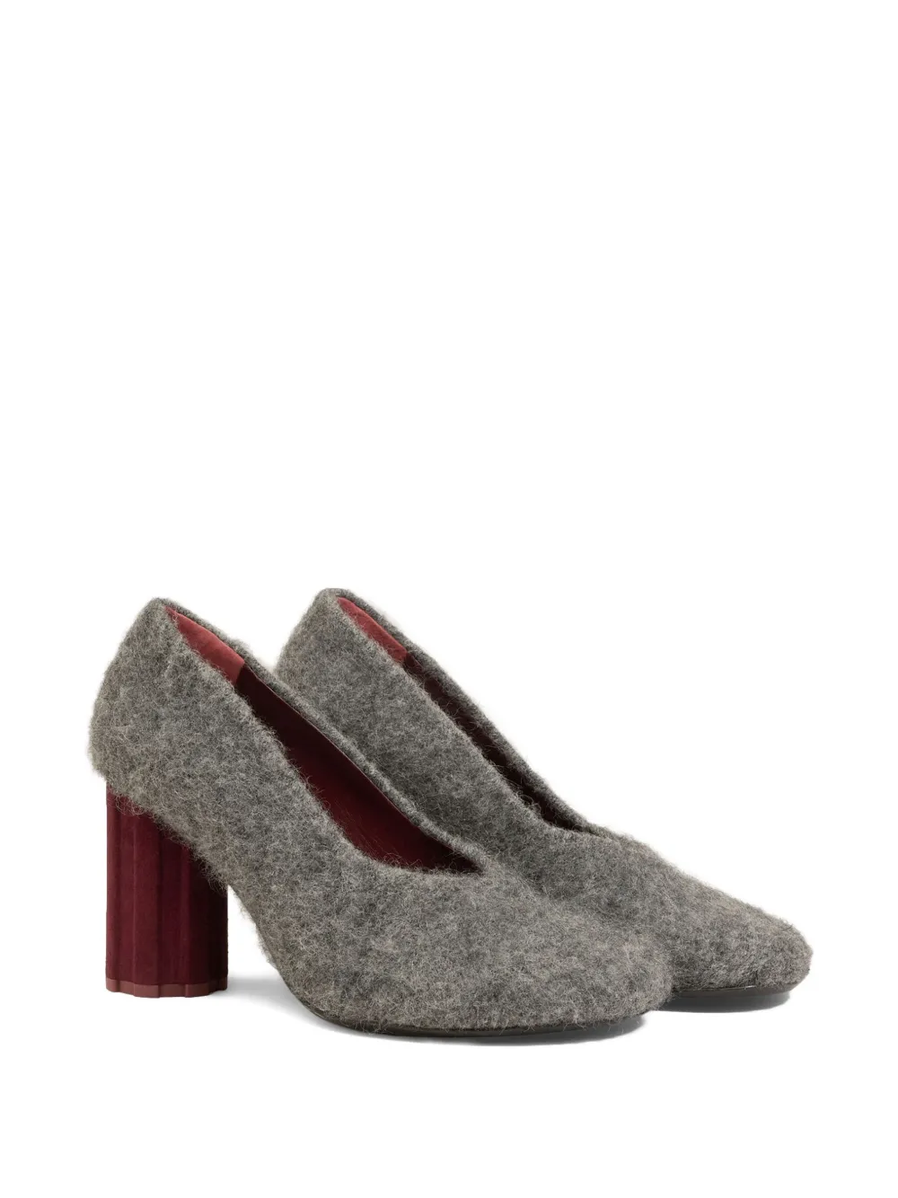 AMI Paris 90mm Piano pumps Grey