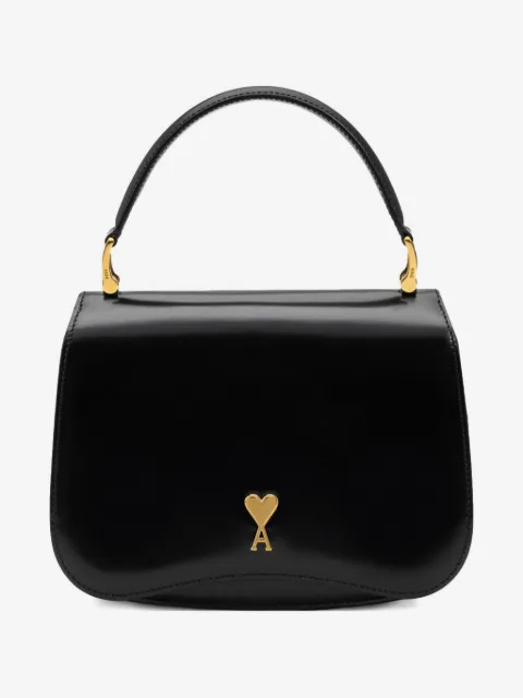 AMI Paris glazed leather handle Paris Paris bag