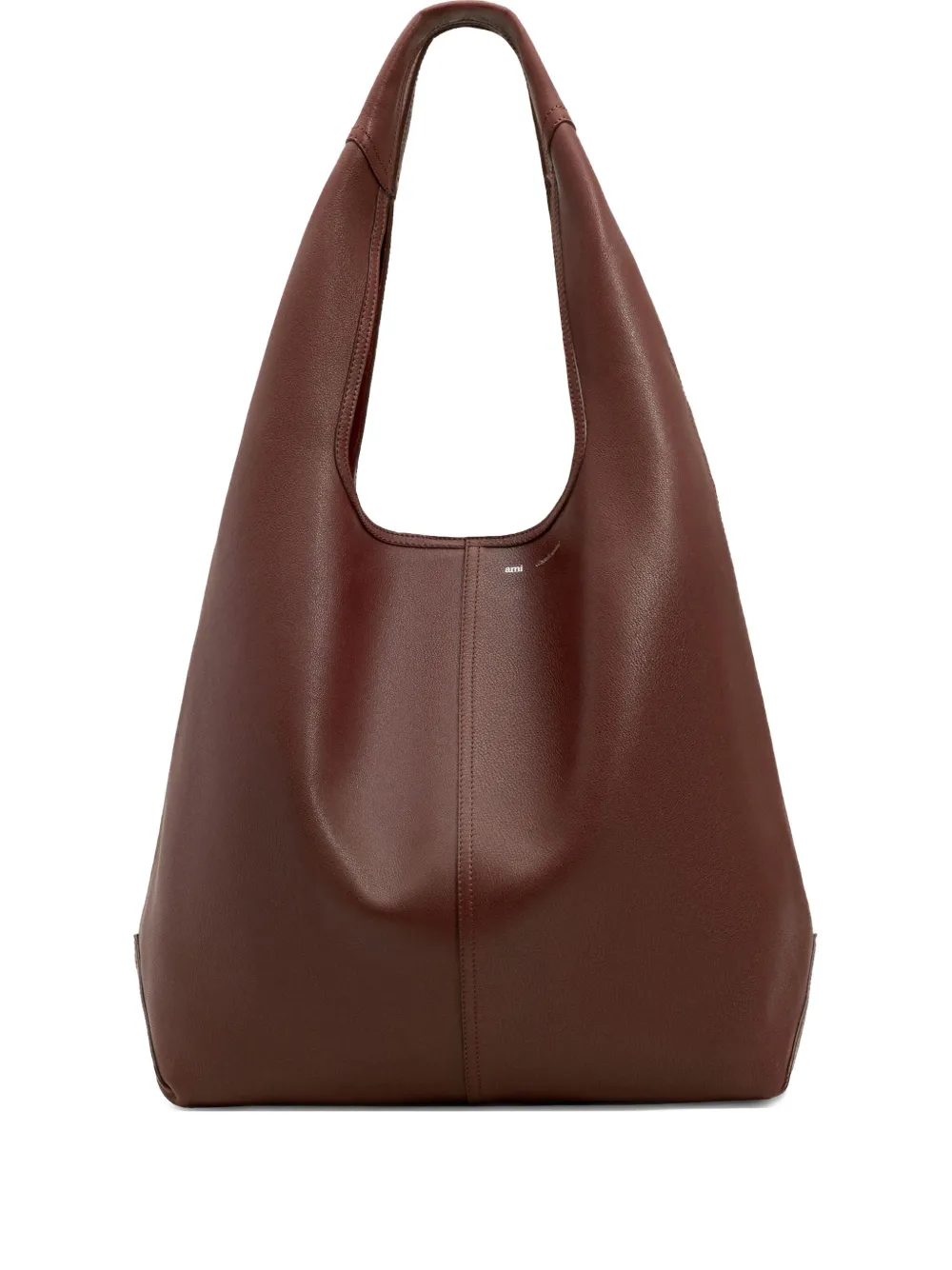 Ami Alexandre Mattiussi Large Leather Tote Bag In Red
