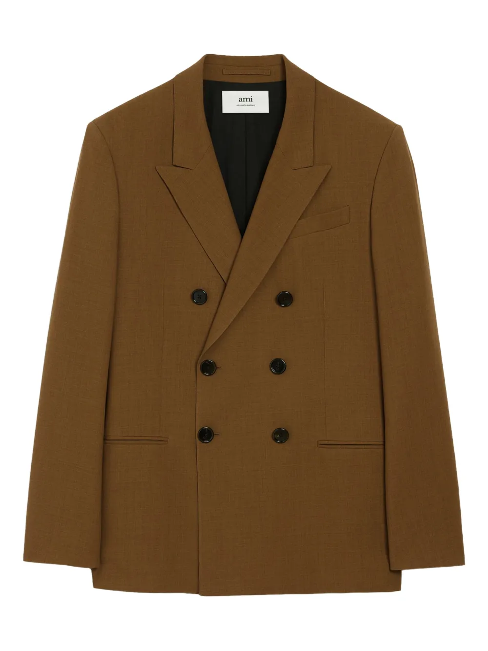 AMI Paris double-breasted blazer | Brown | Image 1