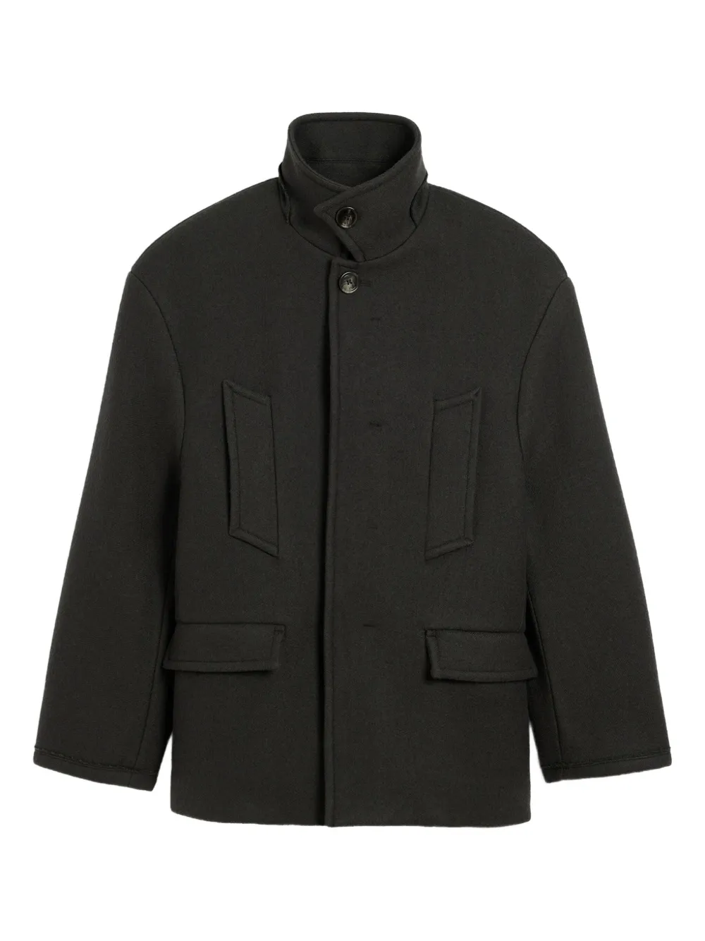 AMI Paris wool oversized high-collar Peacoat | Grey | Image 1