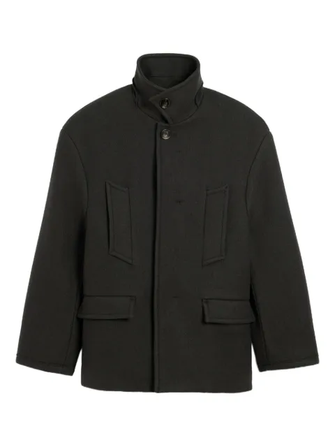 AMI Paris wool oversized high-collar Peacoat