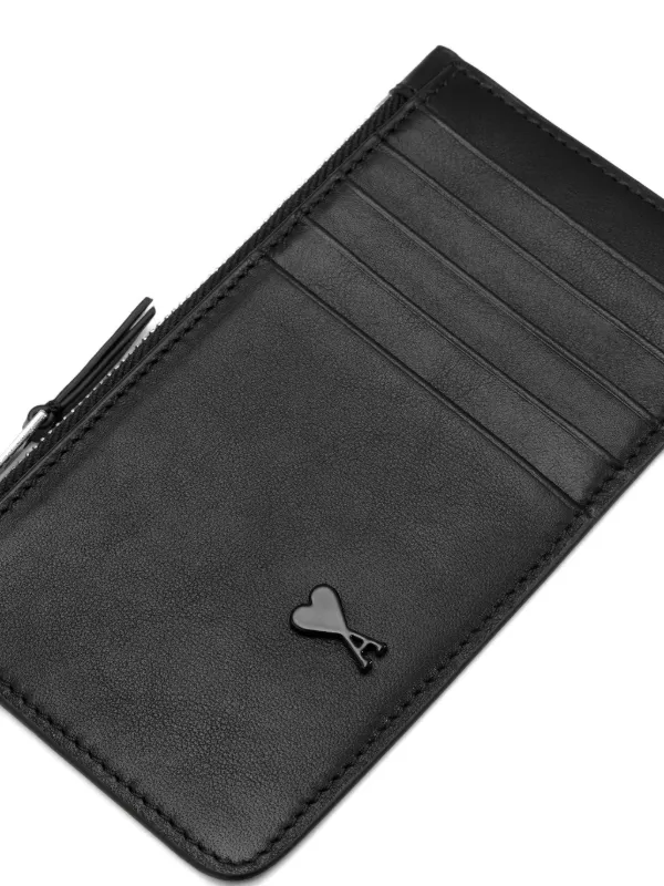 ★AMI PARIS★ [Army] Heart logo strap card wallet USL101 AL0 ☆AMI PARIS☆ [Army] Heart logo strap card wallet USL101 AL0