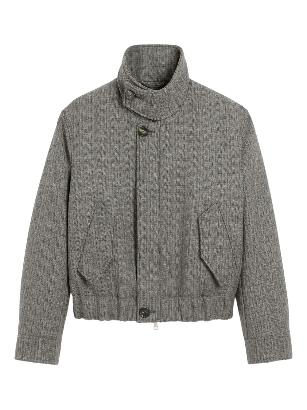 AMI Paris herringbone harrington wool jacket | Grey | Image 1