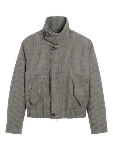 AMI Paris herringbone harrington wool jacket