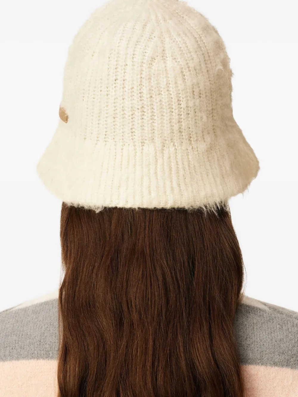 Ami Alexandre Mattiussi Ribbed Mohair Bucket Hat In Yellow