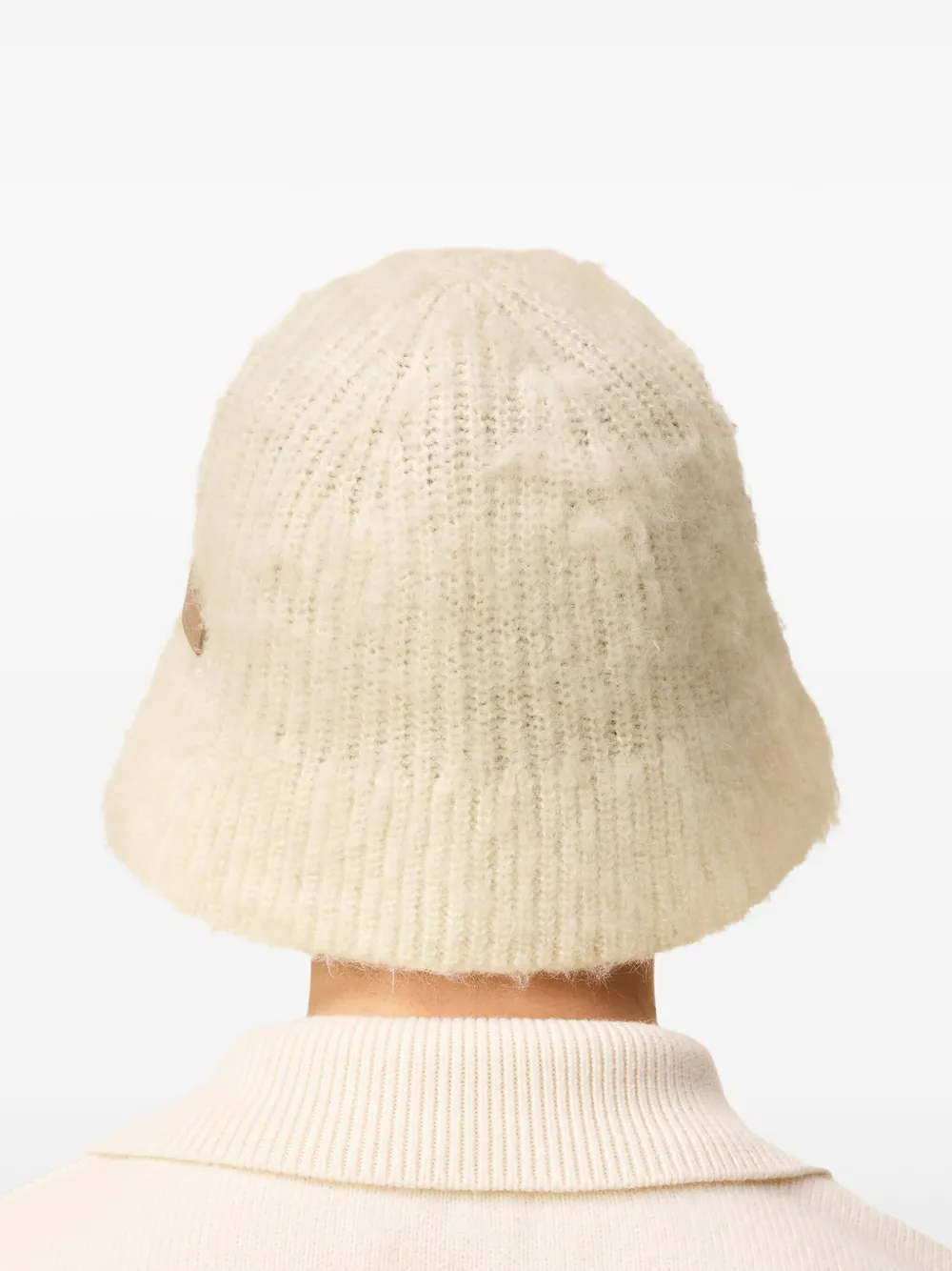 Ami Alexandre Mattiussi Ribbed Mohair Bucket Hat In Yellow
