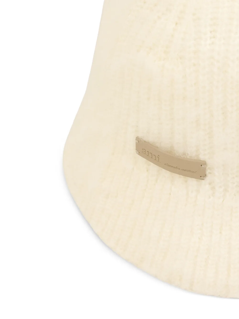 Ami Alexandre Mattiussi Ribbed Mohair Bucket Hat In Yellow