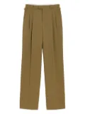 AMI Paris tab-detail wide-leg trousers - Green