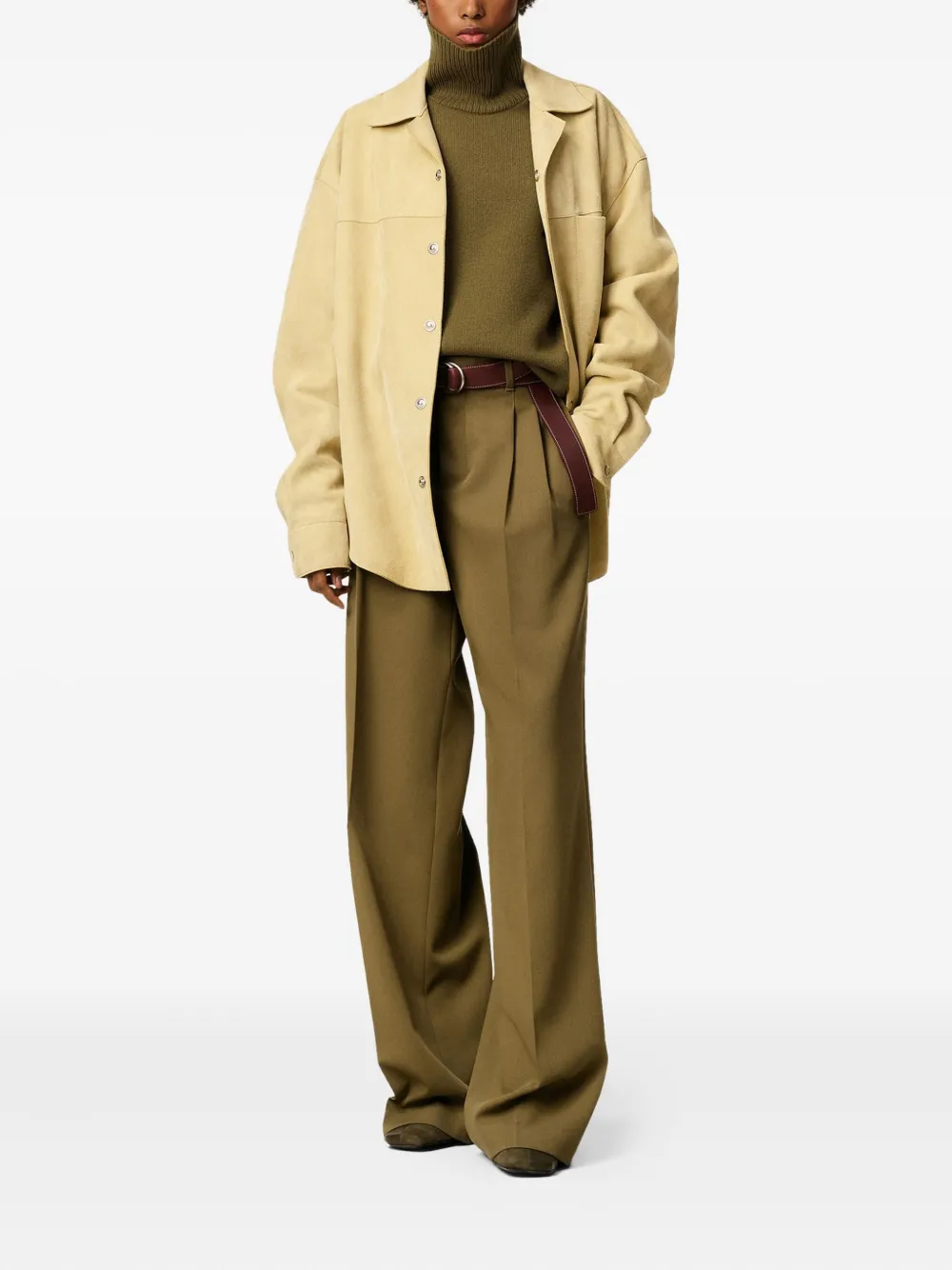 AMI Paris Geplooide broek Groen