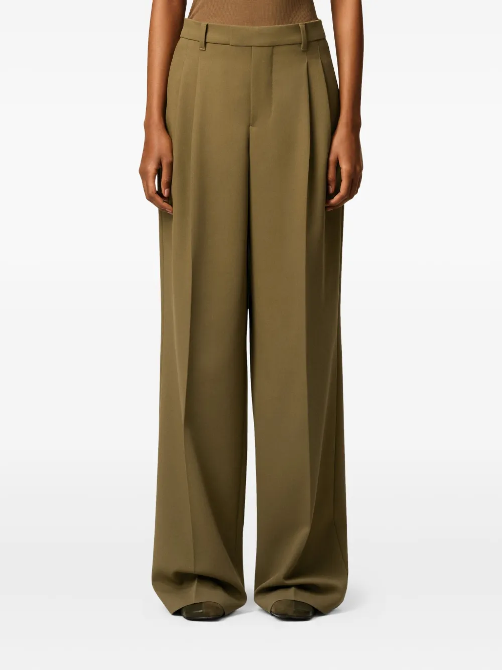 AMI Paris Geplooide broek Groen