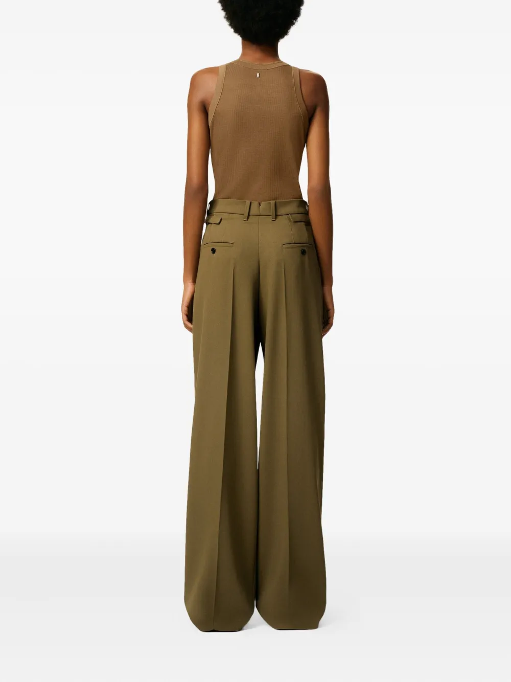 AMI Paris Geplooide broek Groen