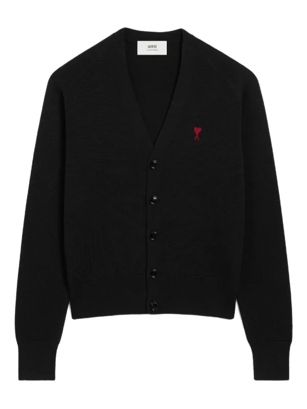 AMI Paris Ami De Coeur カーディガン | ブラック | FARFETCH JP