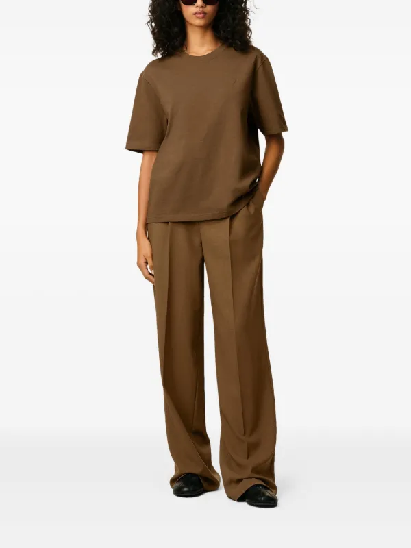 AMI Paris Ami De Coeur T-shirt | Brown | FARFETCH