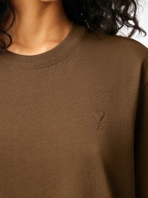 AMI Paris Ami De Coeur T-shirt | Brown | FARFETCH