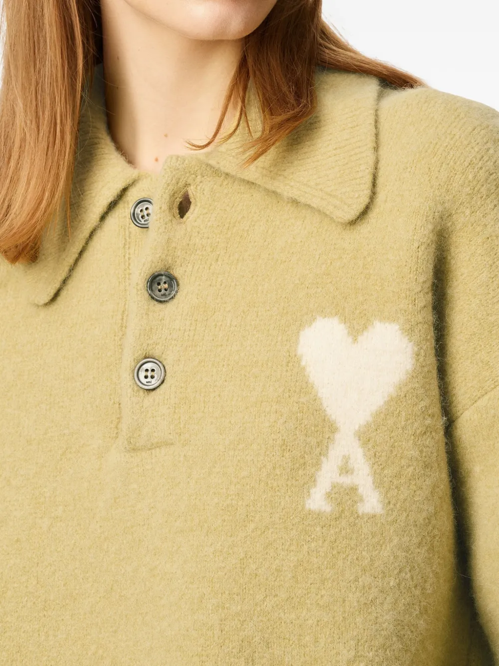 AMI Paris Shirt met lange mouwen Geel