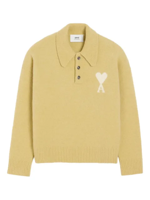 AMI Paris Ami De Coeur long-sleeved polo shirt