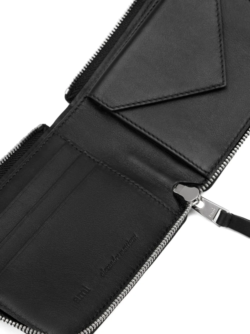 AMI Paris Ami De Coeur zipped wallet Zwart