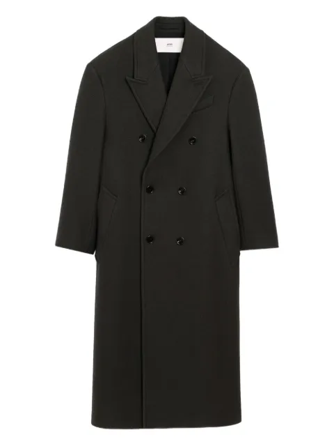AMI Paris peak-lapel double-breasted coat