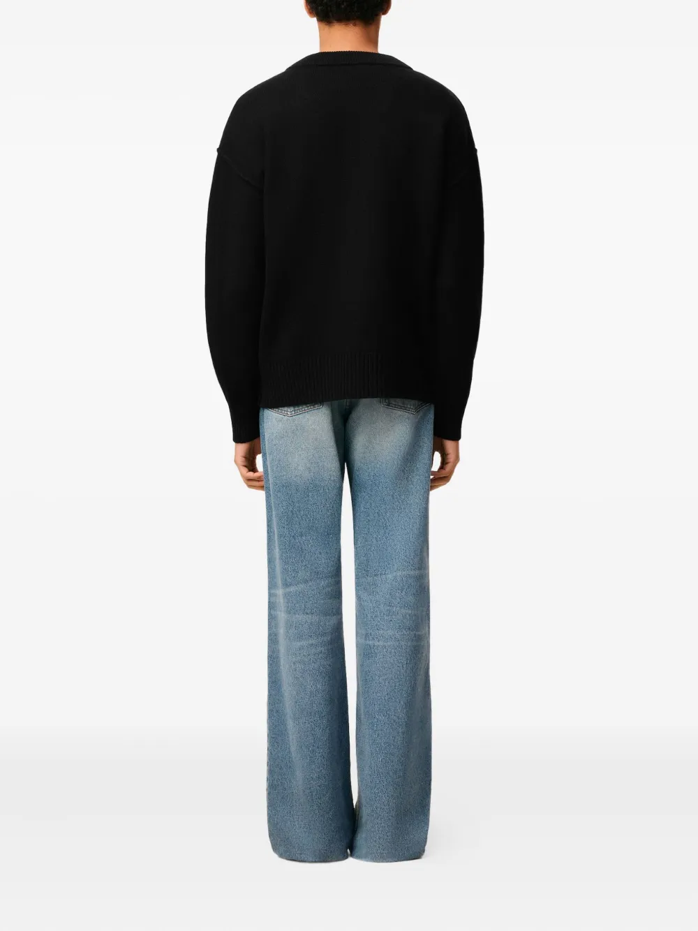 AMI Paris Wollen vest met hartdetail Zwart
