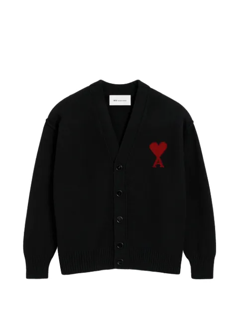 AMI Paris logo-appliqué buttoned cardigan