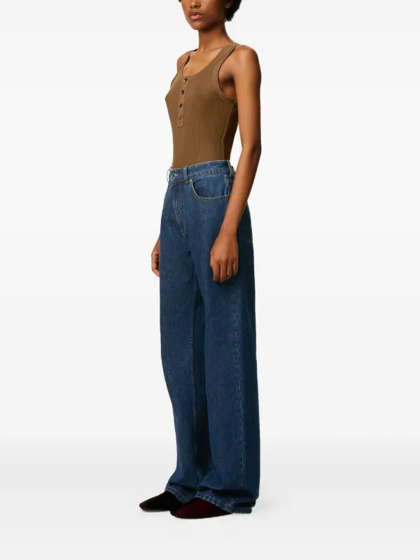 AMI Paris ワイドジーンズ | ブルー | FARFETCH JP