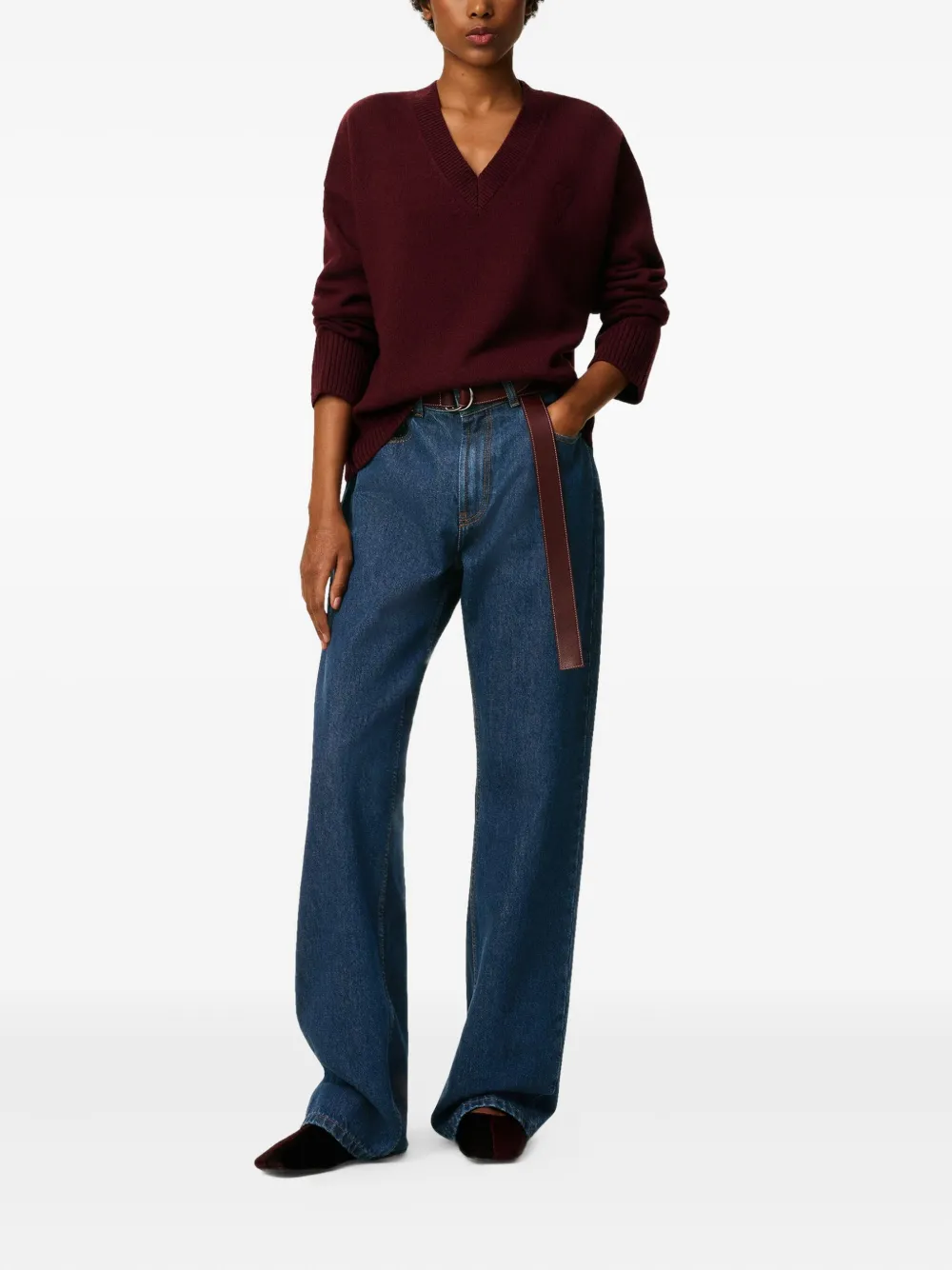 AMI Paris Jeans met wijde pijpen - Blauw