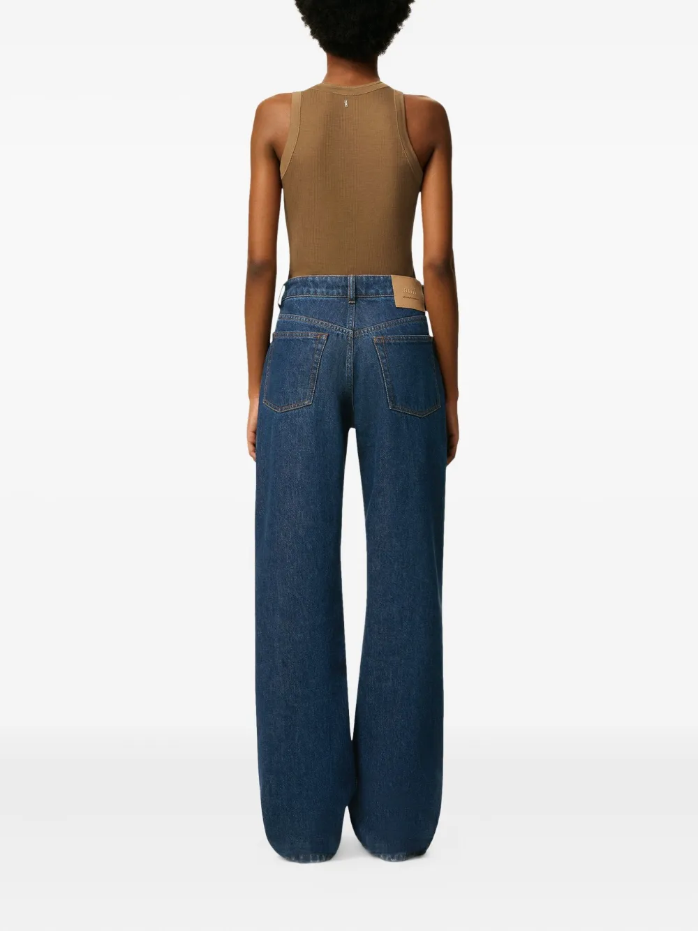 AMI Paris Jeans met wijde pijpen Blauw