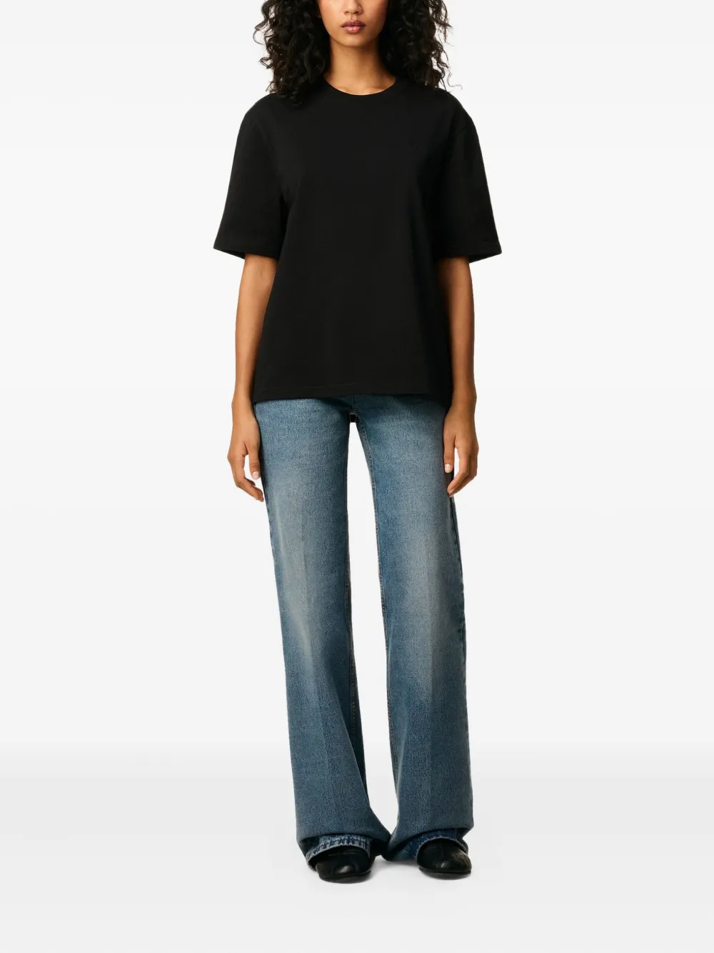 AMI Paris Katoenen T-shirt Zwart