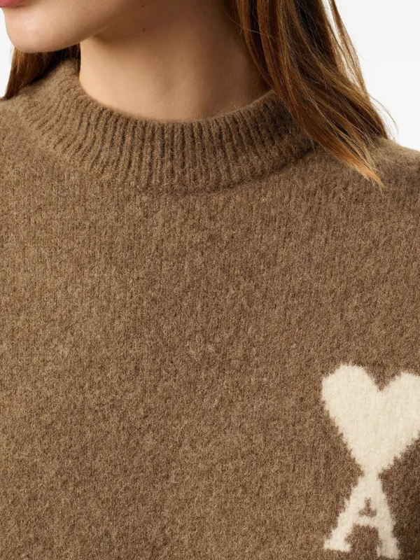AMI Paris Ami De Coeur Sweater | Brown | FARFETCH