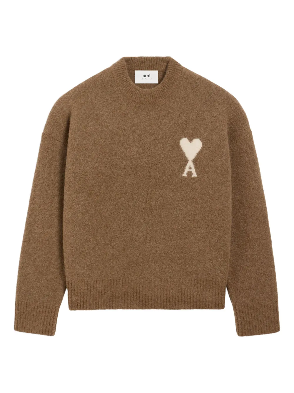 AMI Paris Ami de Coeur sweater | Brown | Image 1