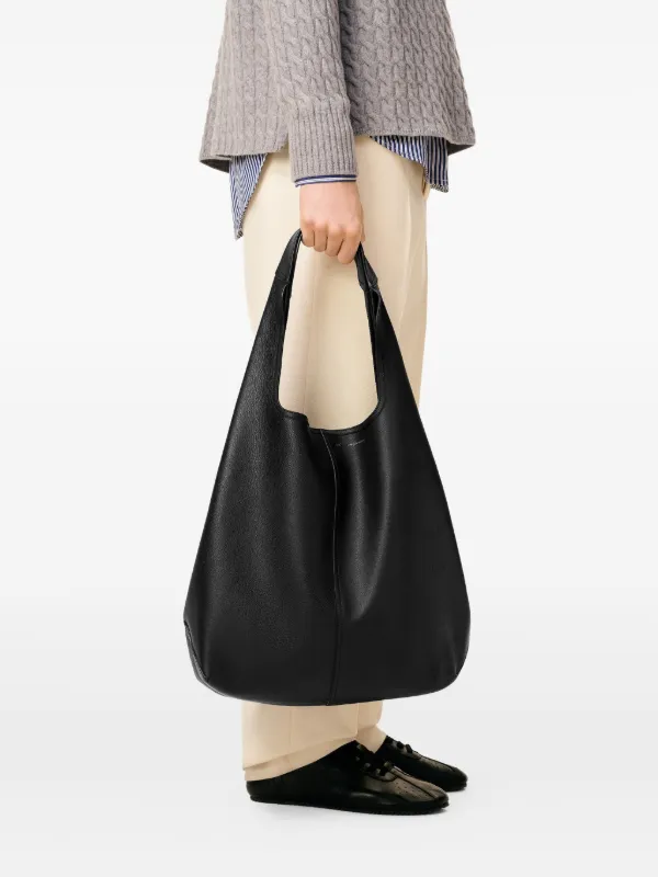 AMI Paris Etienne レザーホーボーバッグ | ブラック | FARFETCH JP