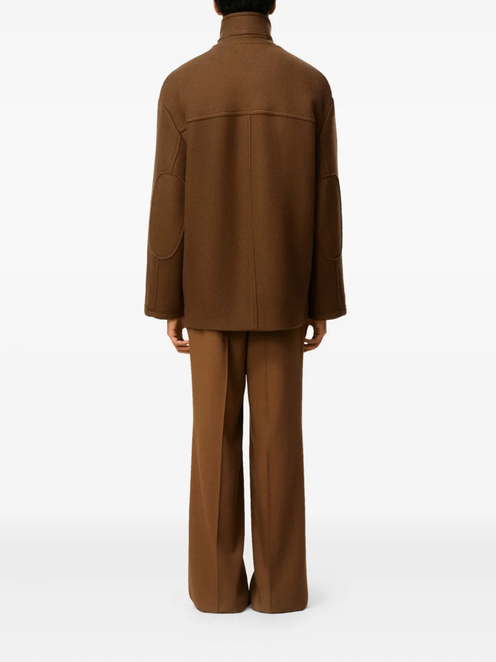 AMI Paris Oversized wollen sailorjas met kraag Bruin