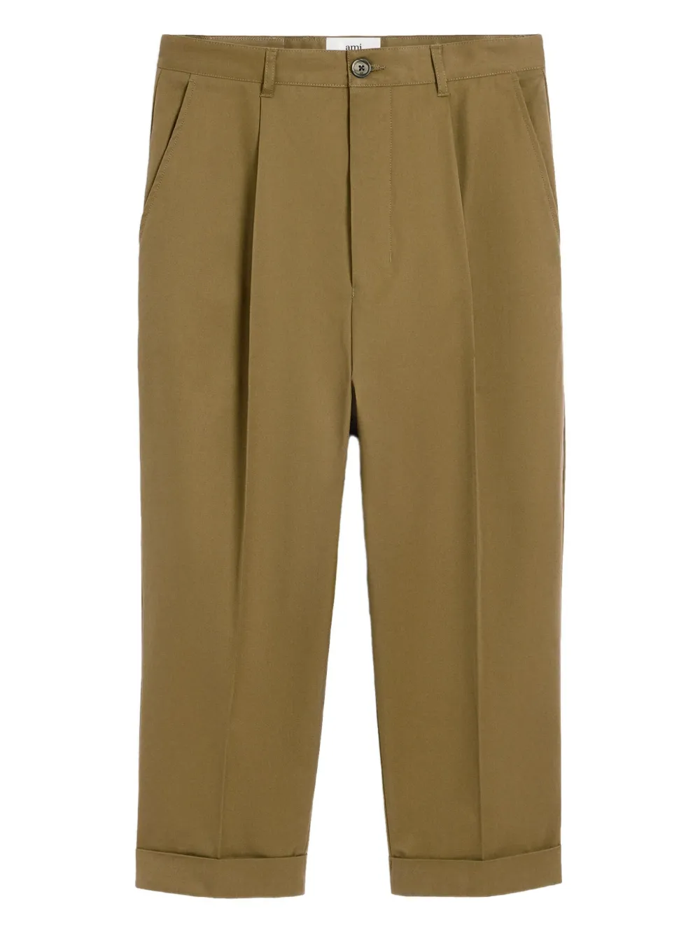 AMI Paris Katoenen broek Groen