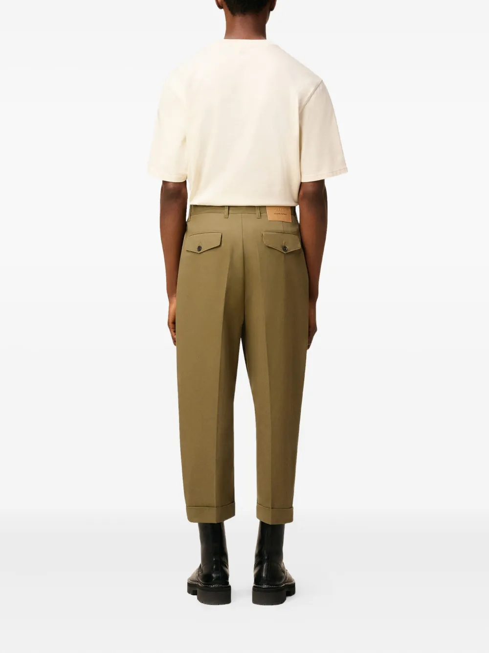 AMI Paris Katoenen broek Groen