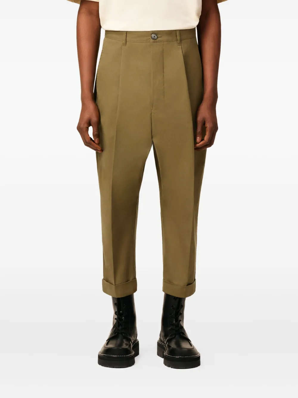 AMI Paris Katoenen broek Groen