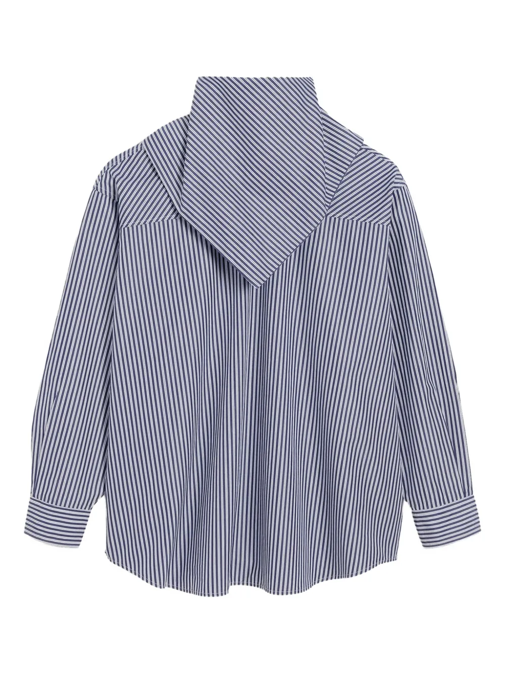 AMI Paris Gestreept shirt met bandanakraag Blauw