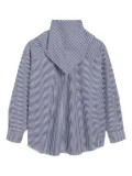 AMI Paris striped-pattern bandana-collar cotton shirt - Blue