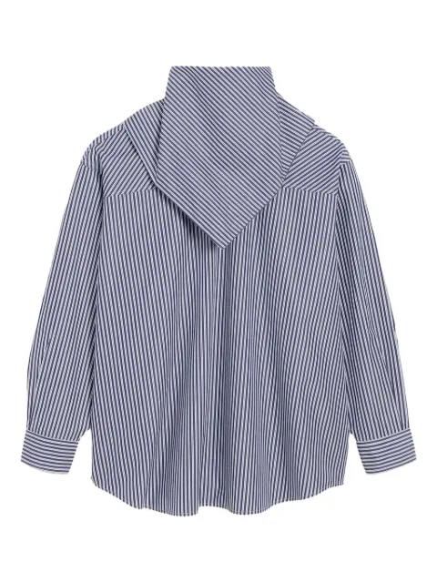 AMI Paris Camicia a righe con colletto stile bandana