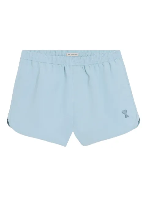 AMI Paris logo-patch swim shorts