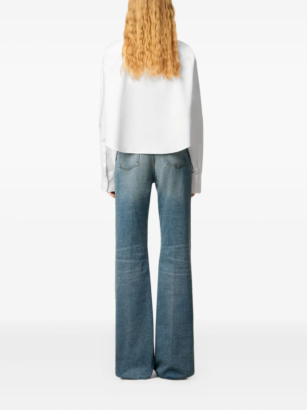 AMI Paris Blouse met geborduurd hart Wit
