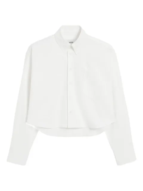 AMI Paris heart-embroidered Oxford shirt