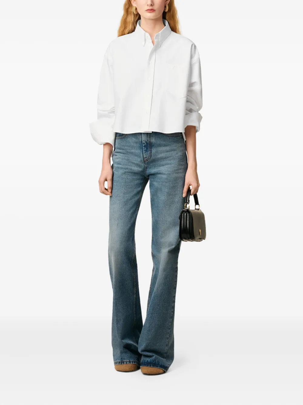 AMI Paris heart-embroidered Oxford shirt | Shirts | Image 2