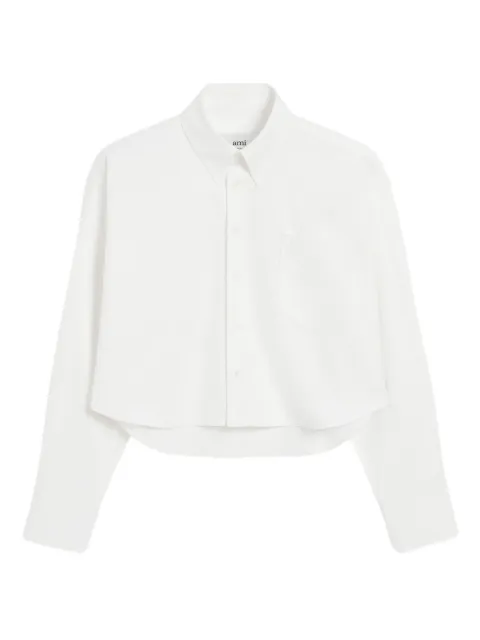 AMI Paris Camisa oford xcom bordado de coração