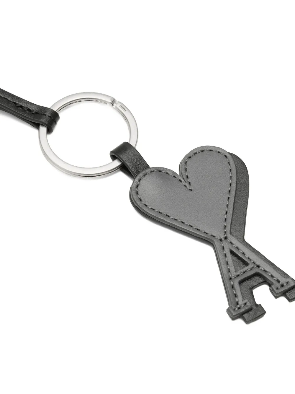 AMI Paris Ami De Coeur leather keyring | Women | Image 2