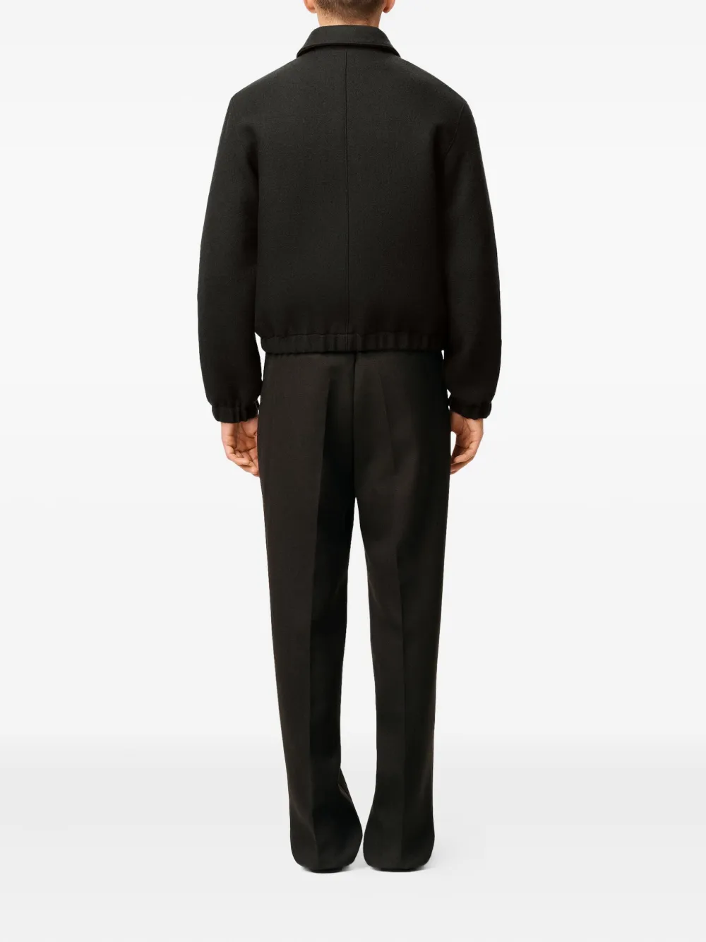 Ami Alexandre Mattiussi Black Technical Canvas Zipped Jacket Black In Black